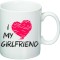 Cana alba personalizata &quot;i love my girlfriend&quot;, INOVATIX&reg;. 330ml