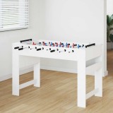 vidaXL Masă de Foosball Alb 125 x 60,5 x 80 cm Lemn compozit 858884