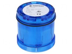 Semnalizator luminos albastru BA15D 12-240V foto