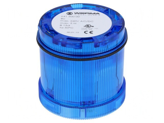 Semnalizator luminos albastru BA15D 12-240V