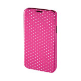 Husa Booklet Lumi Dots Samsung Galaxy S5 Hama, Roz/Alb, Cu clapeta, Vinyl