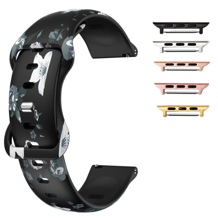 Curea silicon, compatibila Apple Watch 10, 42mm, Quick Release, Black Rose