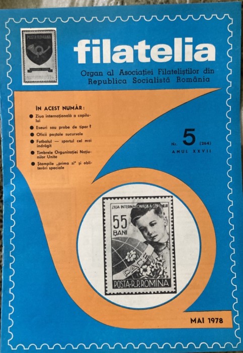 myh 15 - Filatelia - Revista filatelistilor din RSR - nr 5/mai 1978