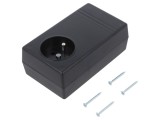 Carcasă ABS Neagră pentru Alimentator (71x120x45mm)