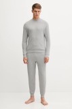 United Colors of Benetton pijama culoarea gri, melanj, 3PCF4P02X