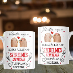 Cană personalizată "Szerelmes szavakkak" Rosu interior