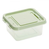 Recipient Alimente, Model Fără Brand, Transparent, Capac Verde, Capacitate 0,5L, Oem