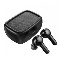 Handsfree Bluetooth Choetech Solar Sport, TWS, Negru foto