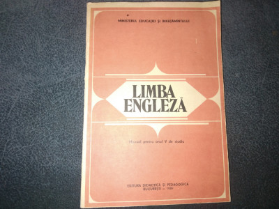LIMBA ENGLEZA MANUAL PENTRU CLASA A V A 1989 foto