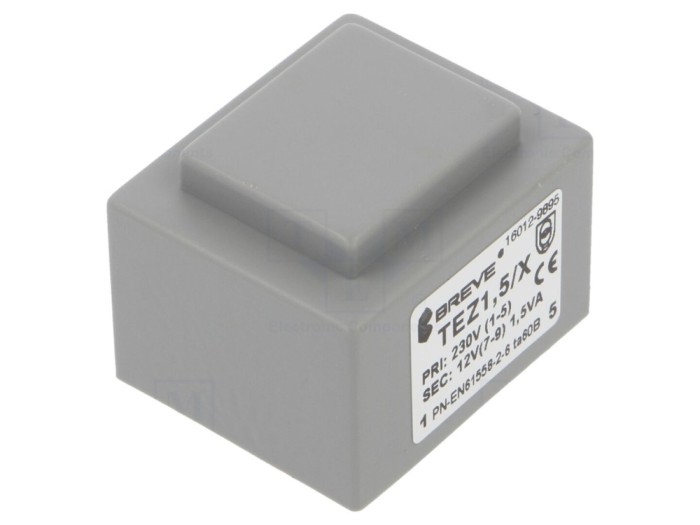 Transformator &icirc;ncapsulat 1,5VA 12V PCB