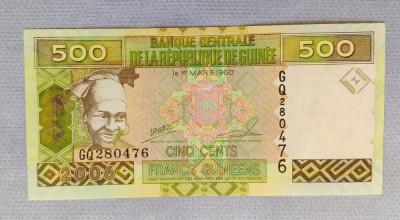 Guineea - 500 Francs / franci ND (1998-2012) sGQ280 foto