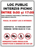 Placuta pentru loc public interzis picnic