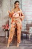 L834RR-5222 Set 3 piese pijama casual din material satinat, L/XL, M/L, S/M