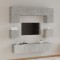 vidaXL Set dulap TV, 8 piese, gri beton, lemn prelucrat 3114409
