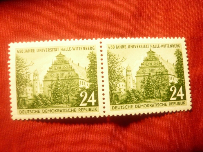Serie 1 val. DDR x2 - Pereche 50 Ani Universitatea Wittemberg