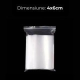 Punga ziplock OFFICE-COVER, 4x6cm, 10 microni, plastic transparent, set 100 buc