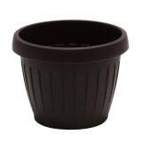 Ghiveci din plastic Dalia, maro, D 20 cm