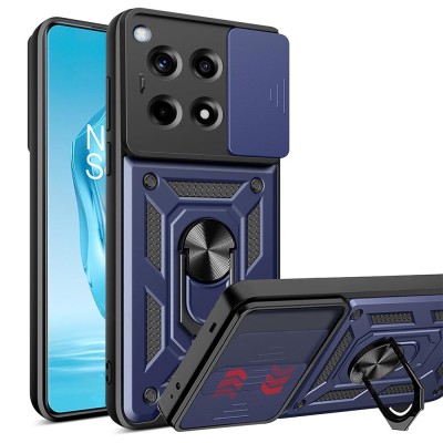 Husa OnePlus 12R protectie camera Techsuit CamShield Series, albastru foto