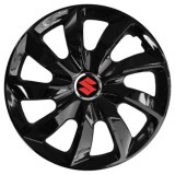 Set 4 Capace Roti 17 inch, Stig Negru Lucios, Compatibil cu Suzuki
