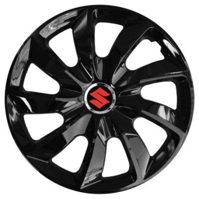 Set 4 Capace Roti 17 inchi (R17), Stig Negru Lucios, Compatibil cu Suzuki foto