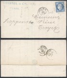 France 1873 Postal History Rare Cover + Content Rue de Clery to Troyes D.1028