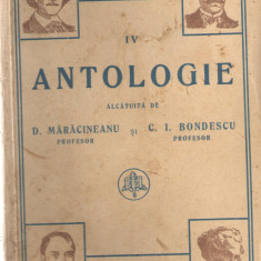 Antologie literatura IV de D. Maracineanu, C.I. Bondescu, ed. Cultura Romaneasca