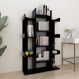 VidaXL Bibliotecă, negru, 86x25,5x140 cm, PAL