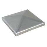 Capac otel pentru teava patrata, nichelat, 100 x 100 mm