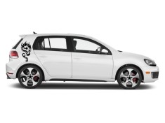 Sticker auto - Dragon in flacari foto