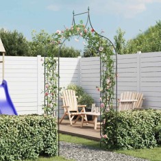 vidaXL Arcadă de grădină plante cățărătoare v&acirc;rf ascuţit verde &icirc;nchis