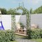 vidaXL Arcadă de grădină plante cățărătoare v&acirc;rf ascuţit verde &icirc;nchis