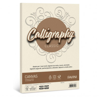 Hartie pentru caligrafie Favini Canvas A4 (210x297 mm), 50 coli - RESIGILAT foto