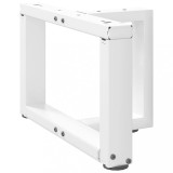 Picioare Masuta Cafea Gossi Albe Otel Forma T, 2 Buc, 40x25x30cm, Reglabile, Moderne, Accesorii Mobila