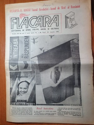 flacara 26 ianuarie 1990-interviu ion gheorghe maurer,art. revolutia romana foto