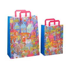 Sacosa cadou din hartie - Targul de Craciun (XS - 18 x 8 x 22cm, 70g)