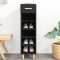 vidaXL Pantofar, negru, 30x35x105 cm, lemn compozit