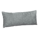Perna Decorativa de Iarna Chenille Gri Model Dungi 70x30 cm