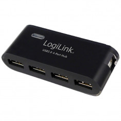 Hub USB Logilink UA0085 USB 2.0 4 porturi Black foto