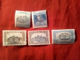 Set 5 Timbre Ungaria 1919 supratipar oval zona de ocupatie Romania