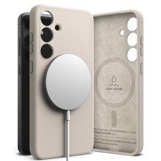 Husa pentru samsung galaxy s24, ringke silicone magnetic, stone foto