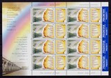 ✅RO 2005 ,LP 1689 b , &quot;Inundatii - Curcubeul Sperantei &quot;, coala de 8+viniete,MNH