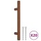 Manere de dulap, 20 buc., bronz, 96 mm, otel inoxidabil