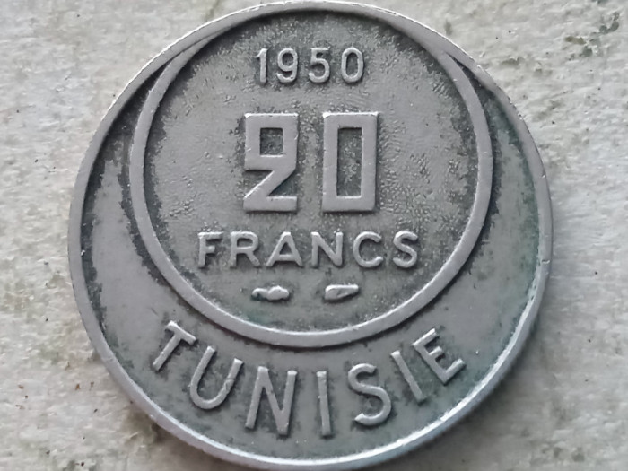 TUNISIA-20 FRANCS 1950