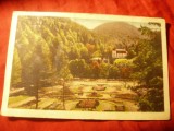 Ilustrata Baile Slanic Moldova 1934 Parcul nou si Muntele Dobru ,Ed. DC Patron
