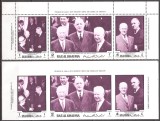 RAS AL KHAIMA 1970 PERSONALITATI FRANCEZE ( 2 serii dt. + ndt.) MNH