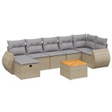 Cumpara ieftin Patio Sofa Set 6-Locuri Amestec de bej si gri deschis