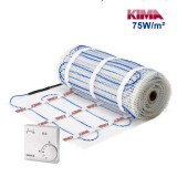 Cumpara ieftin Kit covoraș &icirc;ncălzire electrică pardoseală KIMA-75W/m&sup2;, 5m&sup2; cu termostat Eberle