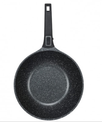 Tigaie wok cu maner detasabil, 28cm, aluminiu turnat, Bohmann, suprafata antiaderenta, inclusiv inductie foto