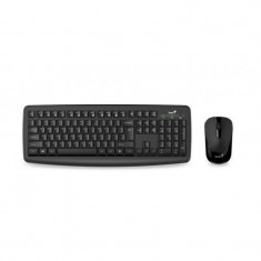 Kit Tastatura + Mouse Genius Smart KM8100, Wireless, USB, NumPad, Senzor Optic, 2.4 Ghz, 1000 DPI, 3 Butoane, Negru