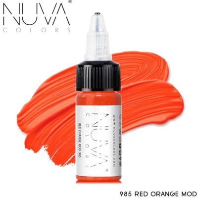 Tus Micropigmentare - NUVA Colors &amp;ndash; 15ml - 985 Red Orange foto